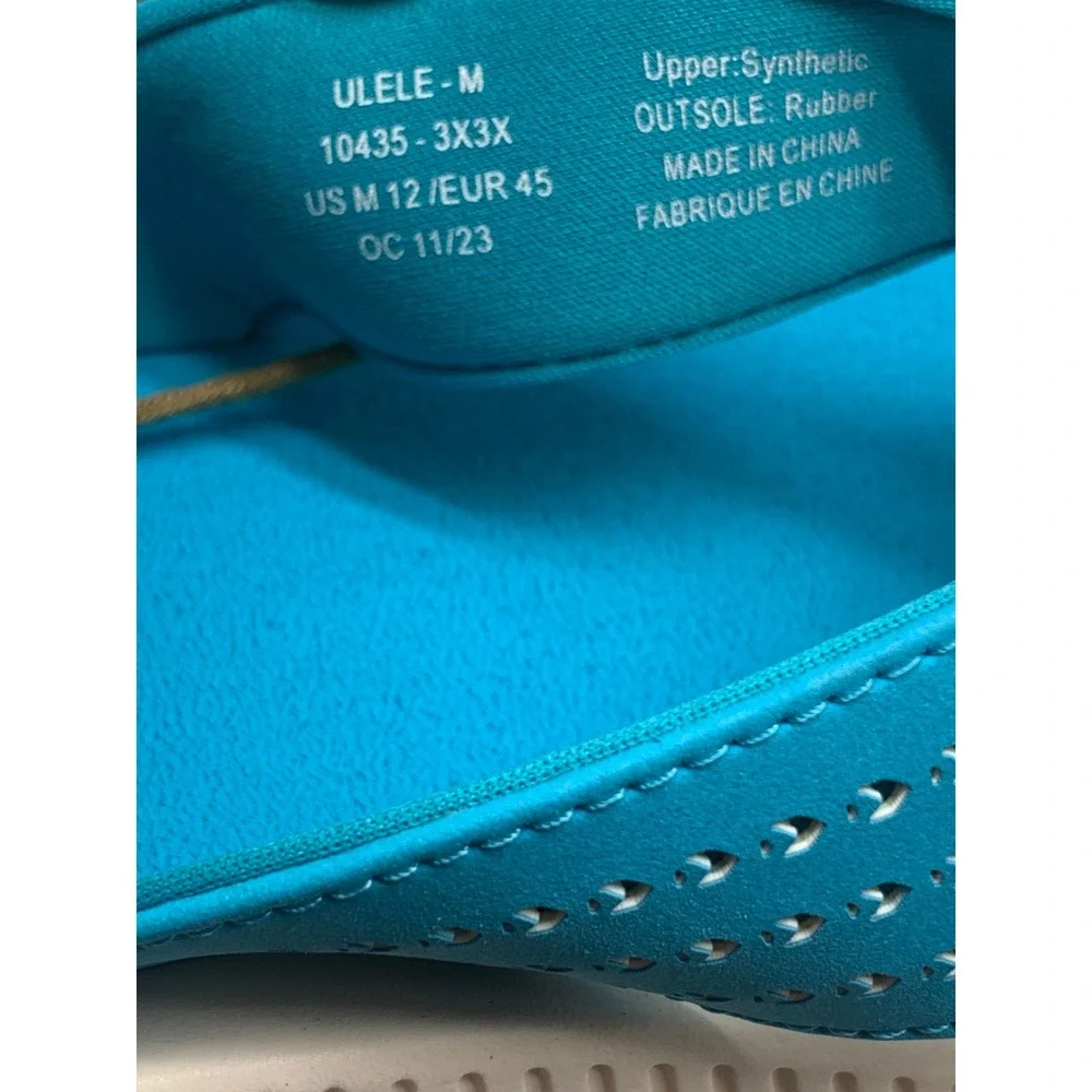 OluKai Ulele Tropic Blue Flip Flop Sandals 10435-3X3X Men's Sz 12 NWT
